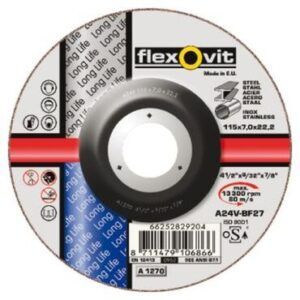 Flexovit 230mm x 7mm  A24 V-BF27 Long Life Fam 8B Grinding