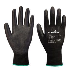 PU Glove Black Medium
