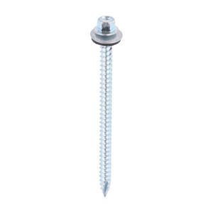 6.3 x 100 Hex Screw W16 Slash Zinc Bag 100