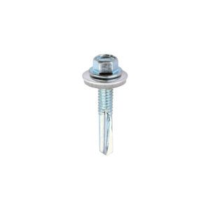 5.5 x 32 Hex Screw W16 S/DRILL No5 Zinc Box 100