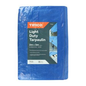 2 x 3m Light Duty Tarpaulin Blue